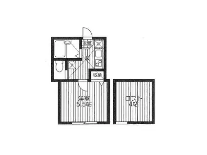 レイディアンス根岸(1K/1階)の間取り写真