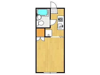 レジアス桜木(1K/2階)の間取り写真