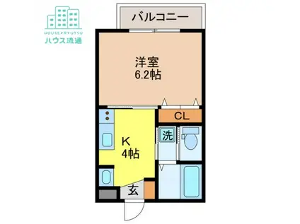 RESIDENCE西山(1K/1階)の間取り写真