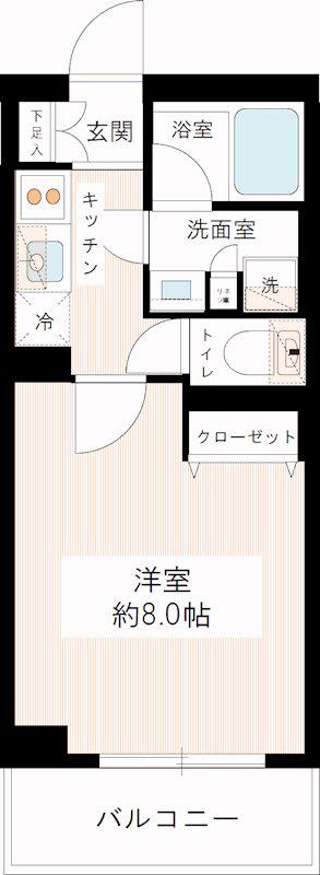 HYS VIGOR 墨田(1K/3階)の間取り写真
