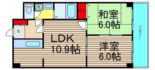 リッチライフダイコク(2LDK/2階)の間取り写真