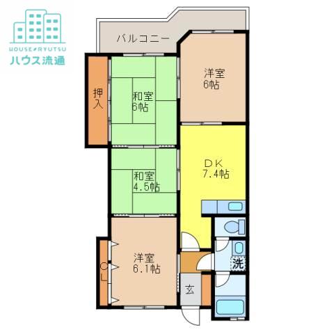 エトワール泉(4DK/2階)の間取り写真