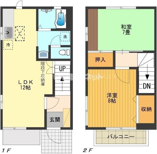 ストークヴィラD(2LDK/1階)の間取り写真