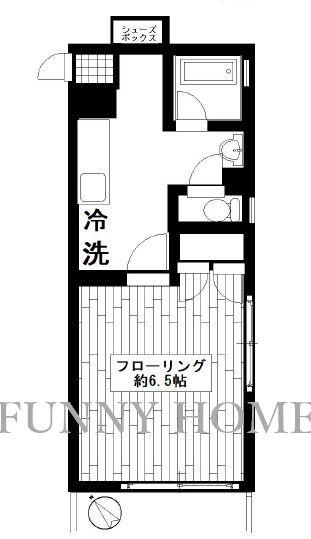 グランホース壱番館(1K/2階)の間取り写真