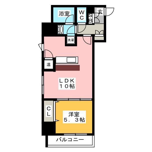 ハーモニーレジデンス菊川ステーションフロント(1LDK/4階)の間取り写真