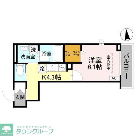 ソラリア(1K/3階)の間取り写真