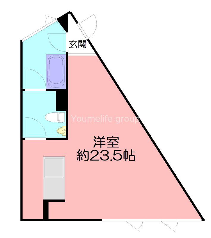 WEEKEND HOUSE ALLEY(ワンルーム/2階)の間取り写真