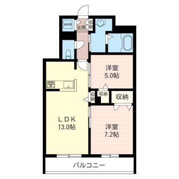 ブランシュ メゾン(2LDK/3階)の間取り写真