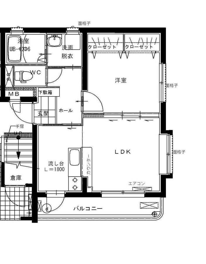 センチュリー原町(1LDK/3階)の間取り写真