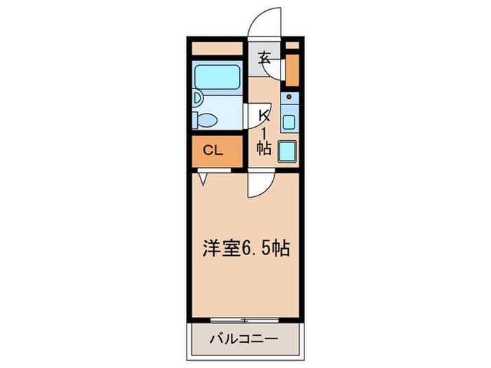 ハイツSHIN(1K/1階)の間取り写真