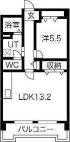 レジデンス野村(1LDK/6階)の間取り写真