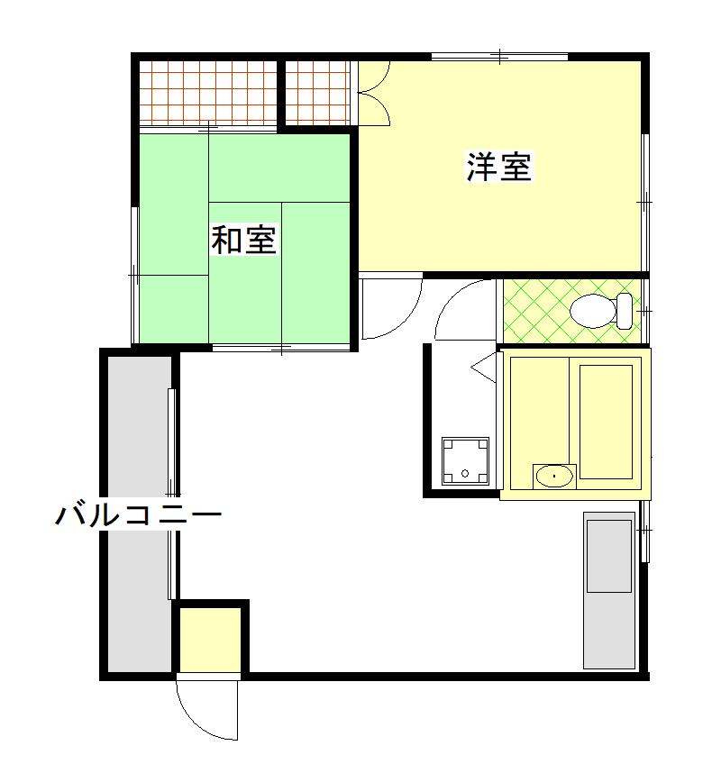 コーポ中村(2DK/2階)の間取り写真