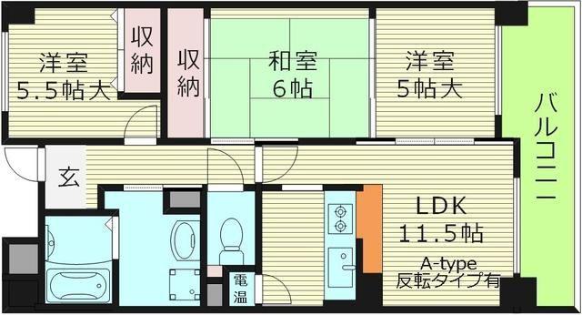 メゾンフロマージュ関目(3LDK/4階)の間取り写真