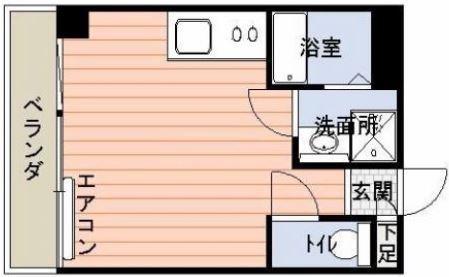 オアシスJ(ワンルーム/5階)の間取り写真