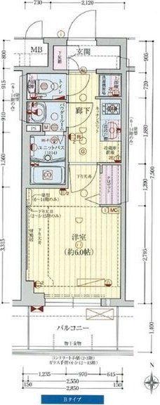 プレサンス新大阪ストリーム(1K/10階)の間取り写真