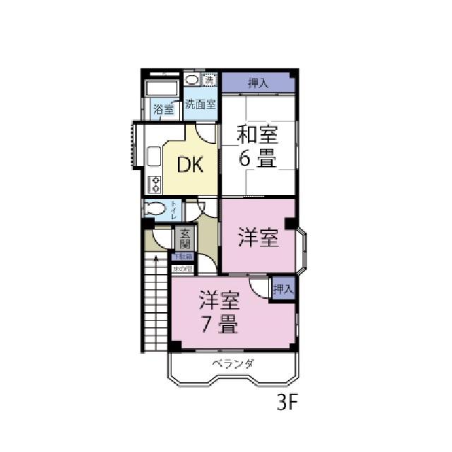 VILLETTA(3K/3階)の間取り写真