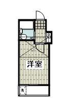 ナビオパラシオ茅ヶ崎(1K/2階)の間取り写真