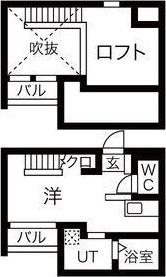 コスモハイツ安城B(1LDK/2階)の間取り写真