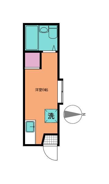 リッチハウス(ワンルーム/2階)の間取り写真