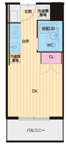 CLUB ORIENT BLD NO.141 YACHIYODAI(ワンルーム/1階)の間取り写真