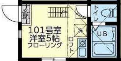 ユナイト黄金町ファンタナモーレ(ワンルーム/1階)の間取り写真