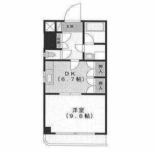 アメニティ代官町(1DK/5階)の間取り写真