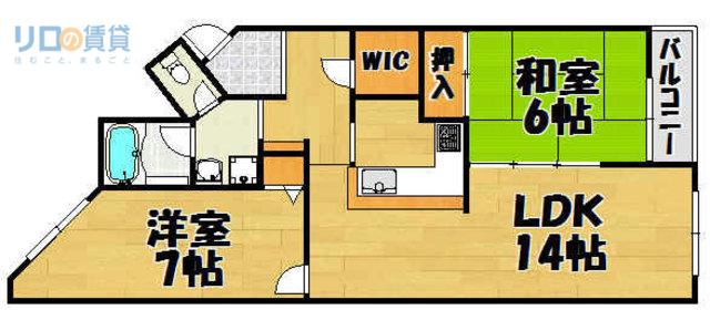 ノアズアーク(2LDK/2階)の間取り写真