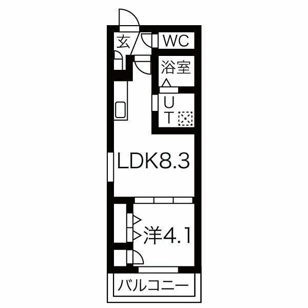 FASECIA AMENITE(1LDK/2階)の間取り写真