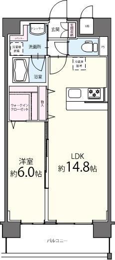 アルページュ(1LDK/2階)の間取り写真