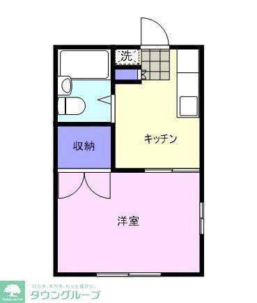 フォレストサイド(1K/1階)の間取り写真