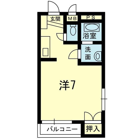 ヴィラコスモス(ワンルーム/3階)の間取り写真