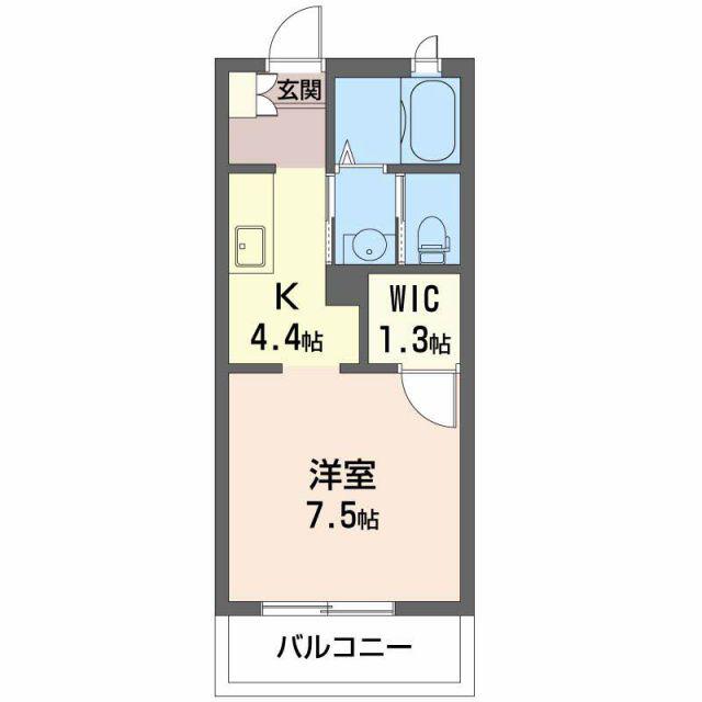グランポルテ(1K/3階)の間取り写真