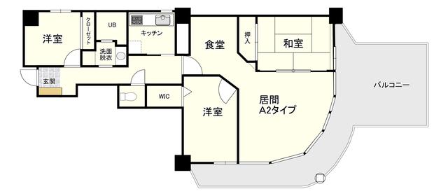 アドバンスビラ(3LDK/3階)の間取り写真