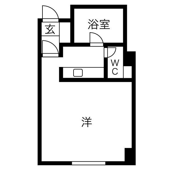 マイルーム38(ワンルーム/2階)の間取り写真