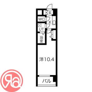 THE MUSIC COURT(1K/2階)の間取り写真