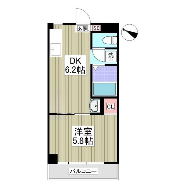 LAVENIR KASUGA(1DK/4階)の間取り写真