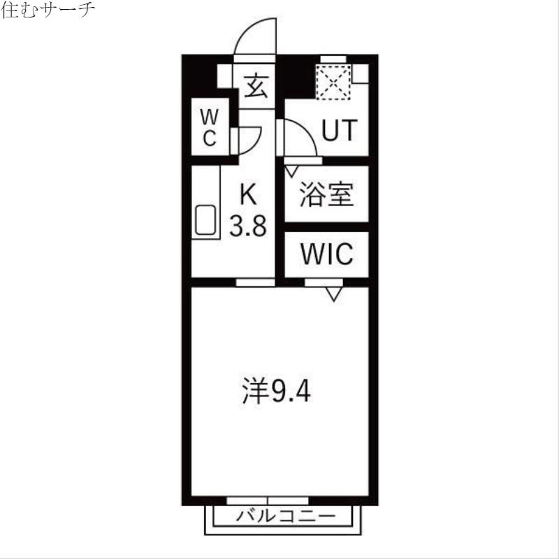 ハーバーサイドINB(1K/1階)の間取り写真