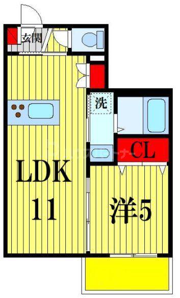 ロオジエ(1LDK/3階)の間取り写真