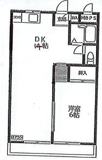 ヴァンヴェール鶴見壱番館(1LDK/2階)の間取り写真