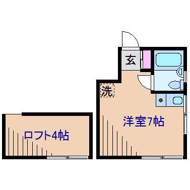 ステラヴィラ菊名(ワンルーム/1階)の間取り写真