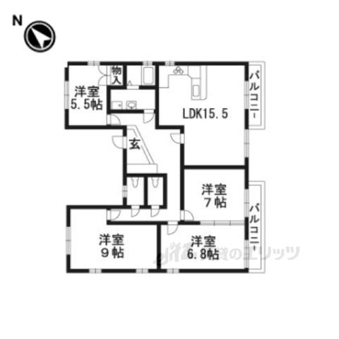 フレグランス(4LDK/2階)の間取り写真