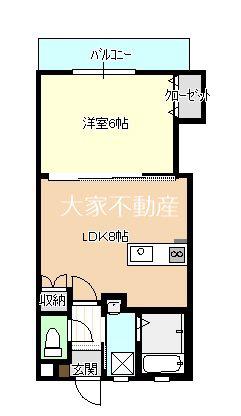 フォレストヴィラ(1LDK/2階)の間取り写真