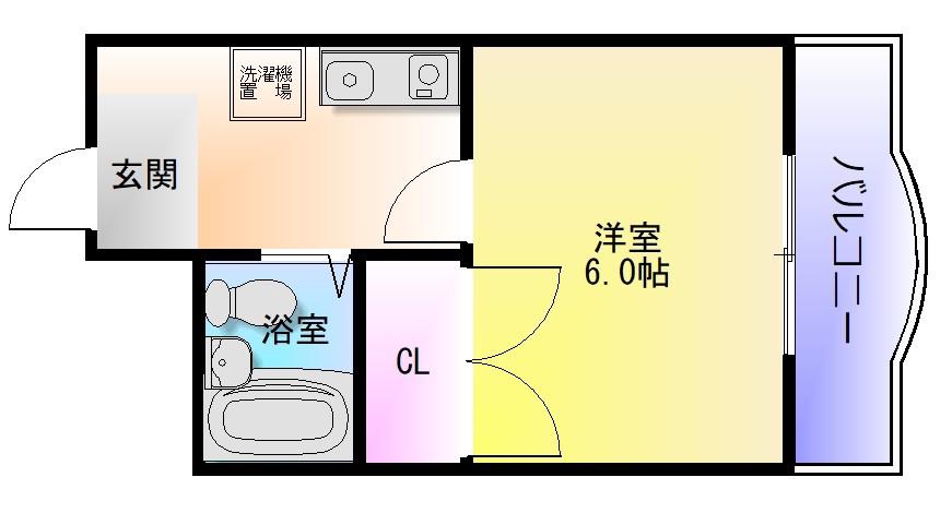 グレース北山本(1K/3階)の間取り写真