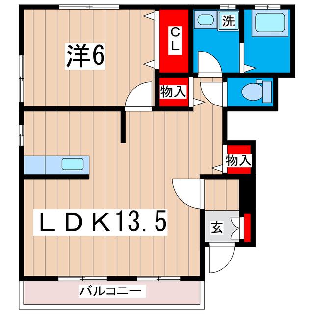 コーポアイエス(1LDK/1階)の間取り写真