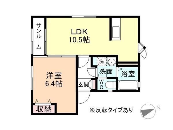 プリマヴェーラ(1LDK/2階)の間取り写真