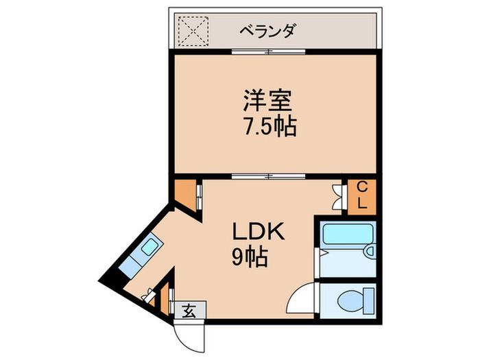 メープルYAMADA(1LDK/3階)の間取り写真