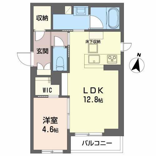 フロレスタ堤通雨宮(1LDK/1階)の間取り写真