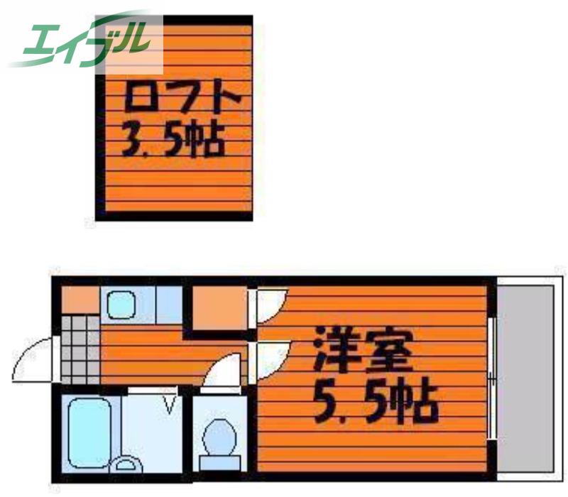 グランシャリオ当新田(1K/1階)の間取り写真