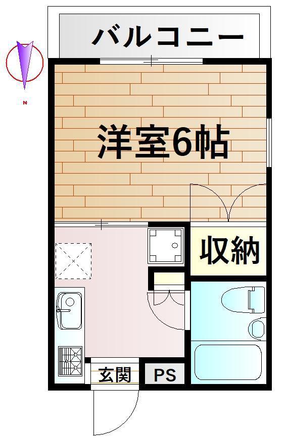 アーデルハイム(1K/3階)の間取り写真