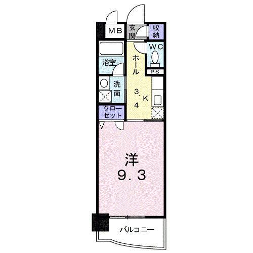 GRAN樹(1K/2階)の間取り写真